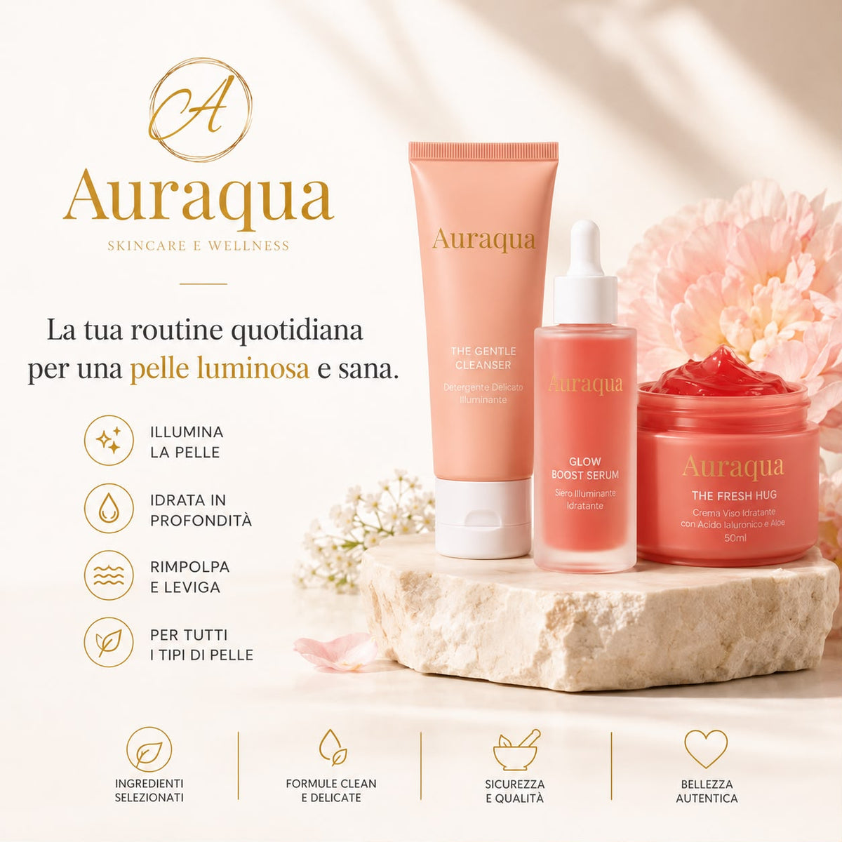 Skincare Viso Illuminante al Bio Collagene & Centella Asiatica