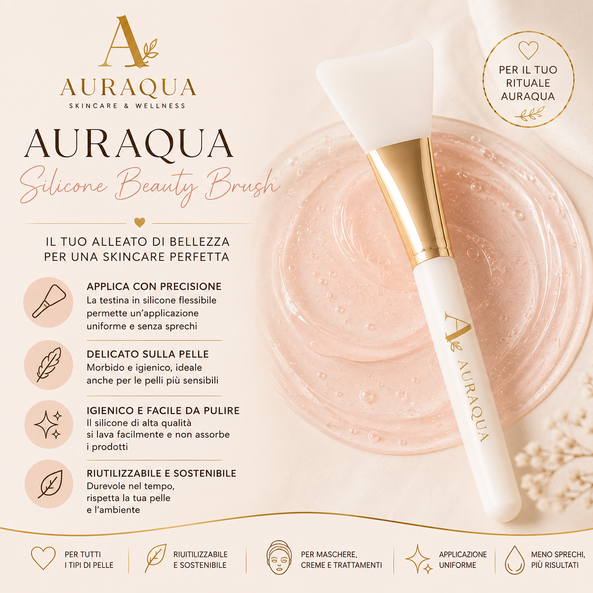 Auraqua Beauty Brush - Pennello Skincare